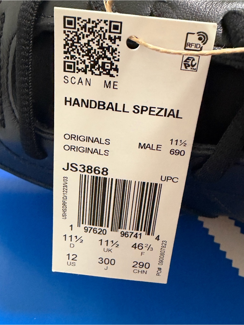 adidas Handball Spezial Core Black Carbon Gold Metallic Size 12 Men NEW JS3868 - Picture 6 of 11